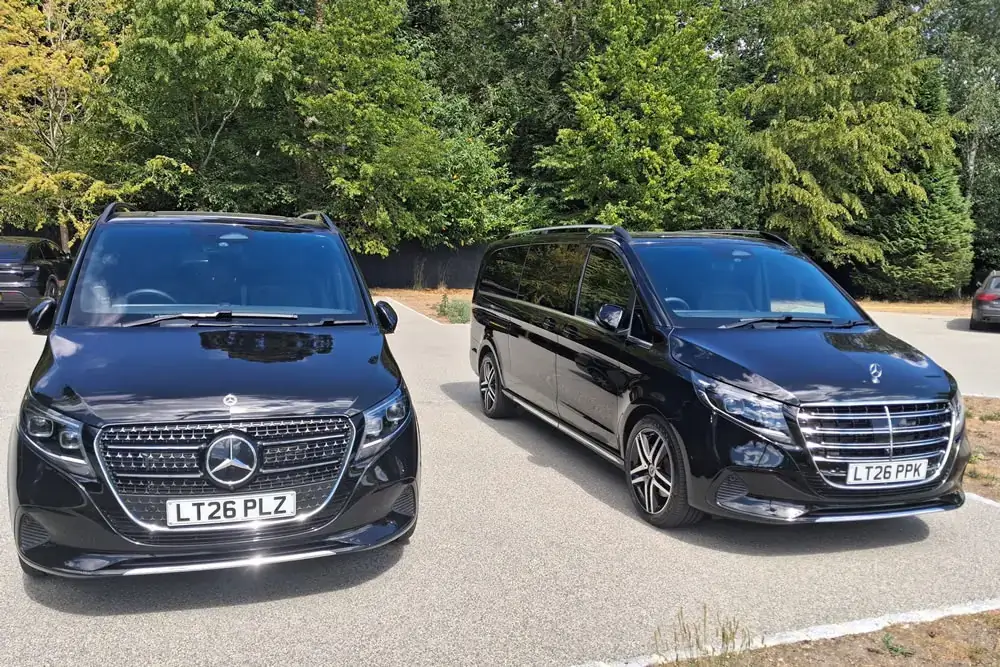mercedes v class hire with driver near London